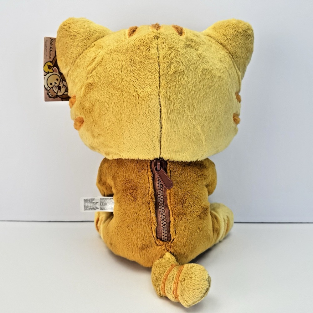 San-X Rilakkuma 14" Tiger Plush Holding Taiyaki Fish Zipper Pocket Brand New NWT - Picture 6 of 16